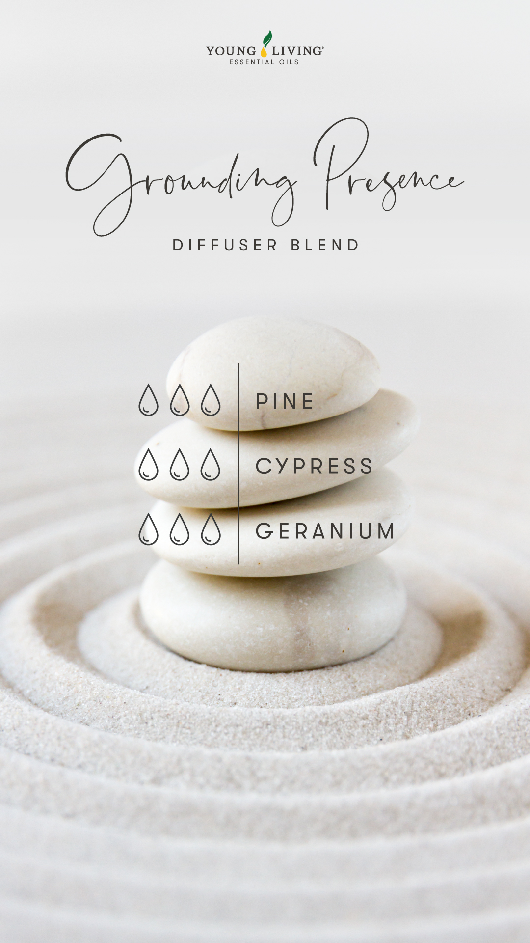 Grounding Presence Diffuser Blend - 3 drops Pine, 3 drops Cypress, 3 drops Geranium