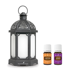 Charcoal Lantern Diffuser Set